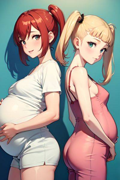 Anime Pregnant Small Tits 40s Age Seductive Face Ginger Pigtails Hair Style Light Skin Watercolor Strip Club Back View On Back Pajamas 3676255784966060974 - AI Hentai - aihentai.co on pornsimulated.com