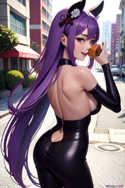 Anime Skinny Small Tits 20s Age Laughing Face Purple Hair Straight Hair Style Dark Skin 3d Street Back View Eating Geisha 3676275112319159219 - AI Hentai - aihentai.co on pornsimulated.com