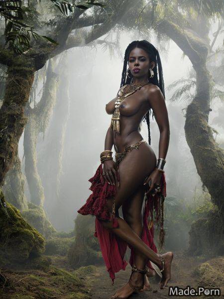 Necklace long hair vampire african oiled body dark fantasy tribal AI porn - made.porn on pornsimulated.com