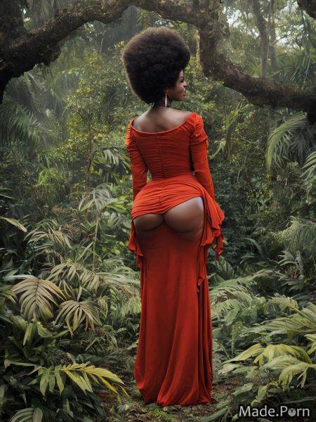 Standing perfect body dark fantasy wild afro fully clothed jungle seductive AI porn - made.porn on pornsimulated.com