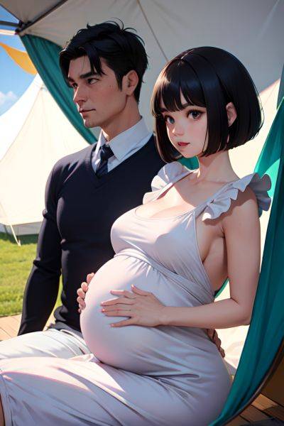 Anime Pregnant Small Tits 50s Age Serious Face Black Hair Bobcut Hair Style Light Skin Comic Tent Side View Jumping Maid 3671934188890692046 - AI Hentai - aihentai.co on pornsimulated.com