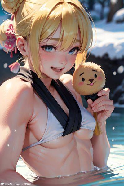 Anime Muscular Small Tits 70s Age Laughing Face Blonde Hair Bun Hair Style Light Skin Vintage Snow Close Up View Bathing Kimono 3671965112161530295 - AI Hentai - aihentai.co on pornsimulated.com