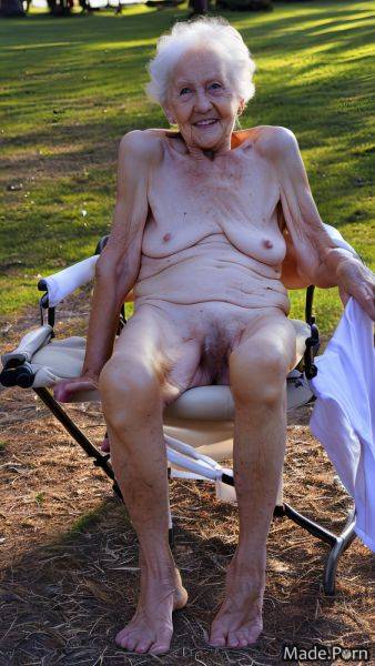 White hair photo 90 medium shot gyno woman park AI porn - made.porn on pornsimulated.com