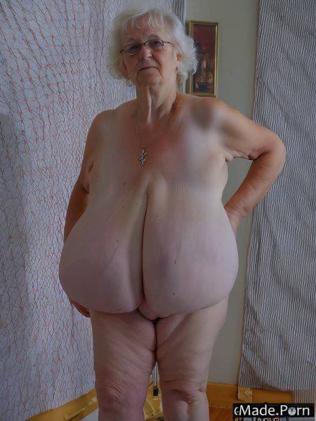 Woman amateur huge boobs nude gigantic boobs white hair fat AI porn - made.porn on pornsimulated.com