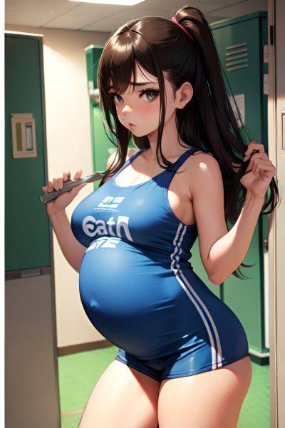 Anime Pregnant Small Tits 70s Age Pouting Lips Face Brunette Straight Hair Style Light Skin Illustration Locker Room Front View Working Out Goth 3678157596006393079 - AI Hentai - aihentai.co on pornsimulated.com