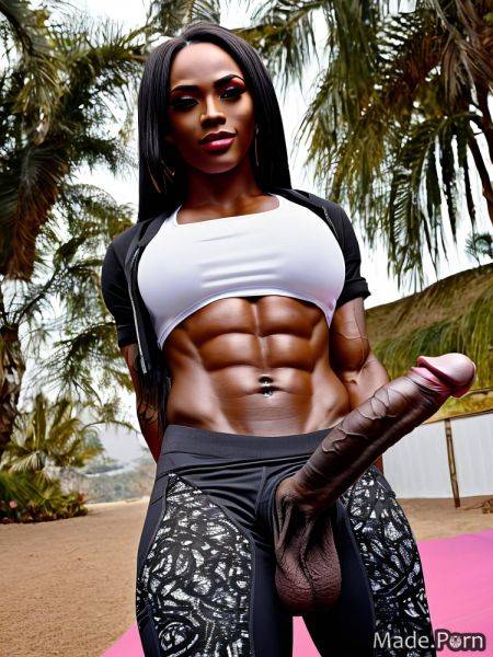 Muscular african 20 bodybuilder close up made big cock AI porn - made.porn on pornsimulated.com