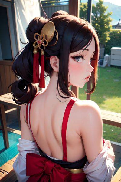 Anime Busty Small Tits 50s Age Pouting Lips Face Ginger Hair Bun Hair Style Dark Skin Film Photo Tent Back View Working Out Geisha 3678609856515776238 - AI Hentai - aihentai.co on pornsimulated.com