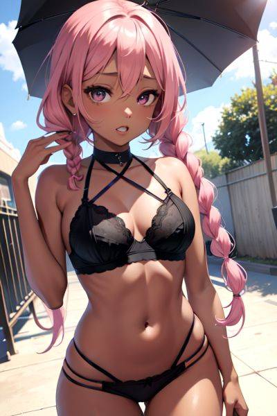 Anime Skinny Small Tits 30s Age Orgasm Face Pink Hair Braided Hair Style Dark Skin Black And White Party Front View T Pose Bra 3678799264599532846 - AI Hentai - aihentai.co on pornsimulated.com