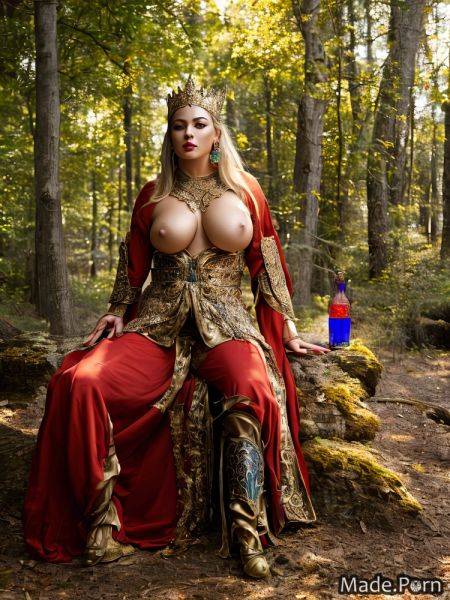 Coronation robes huge boobs thick medium shot earrings big hips looking at viewer AI porn - made.porn on pornsimulated.com