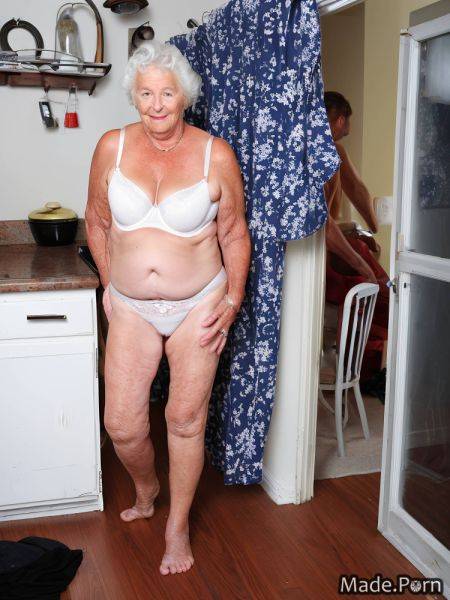 Partially nude white hair perfect boobs panties looking at viewer amateur huge boobs AI porn - made.porn on pornsimulated.com