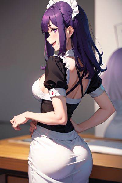Anime Busty Small Tits 30s Age Laughing Face Purple Hair Bangs Hair Style Dark Skin Illustration Snow Back View Massage Maid 3679638071706117527 - AI Hentai - aihentai.co on pornsimulated.com
