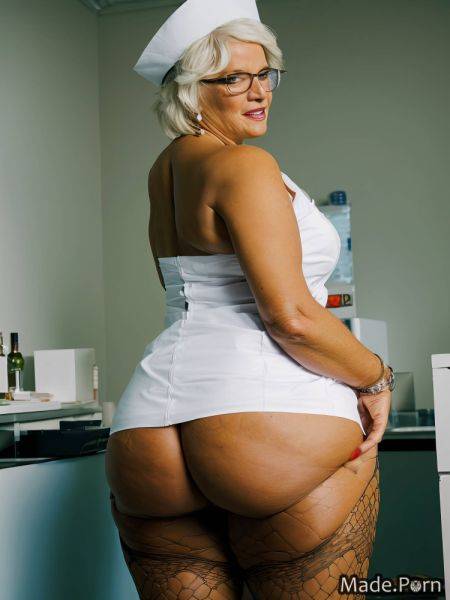 White standing bimbo vivid white hair chubby sideview AI porn - made.porn on pornsimulated.com