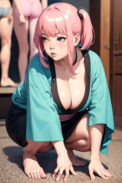 Anime Chubby Small Tits 70s Age Serious Face Pink Hair Bangs Hair Style Dark Skin Charcoal Changing Room Close Up View Squatting Kimono 3676626870105264661 - AI Hentai - aihentai.co on pornsimulated.com