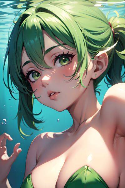 Anime Busty Small Tits 40s Age Pouting Lips Face Green Hair Pixie Hair Style Dark Skin Illustration Underwater Close Up View Straddling Nurse 3680364780181754135 - AI Hentai - aihentai.co on pornsimulated.com
