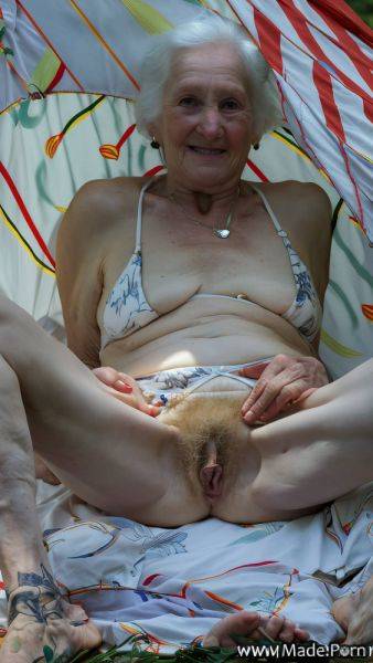 White squatting tent barefoot skinny babe witch AI porn - made.porn on pornsimulated.com