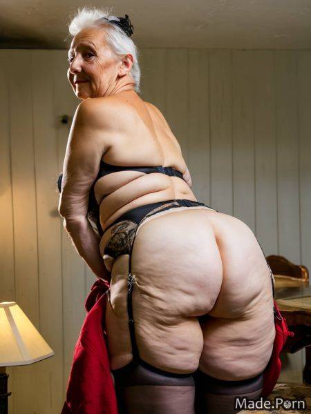 Bent over ssbbw standing suspender belt spreading ass hairy dominatrix AI porn - made.porn on pornsimulated.com