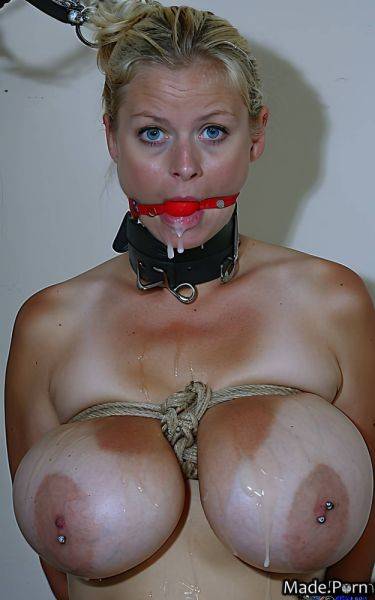 Hogtie prisoner arched eyebrow huge boobs shocked titjob bimbo AI porn - made.porn on pornsimulated.com