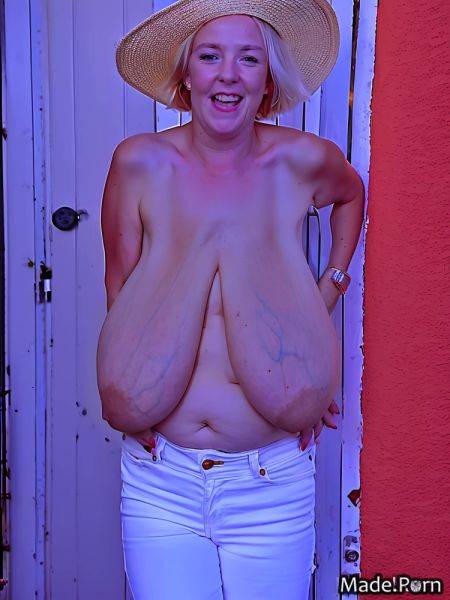 Sun tanning photo bobcut hairy pawg big hips bbw AI porn - made.porn on pornsimulated.com