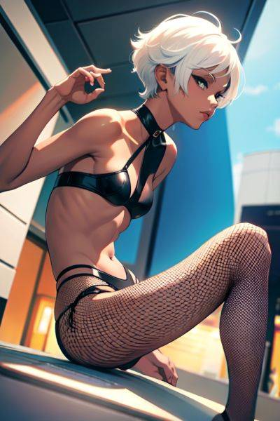Anime Skinny Small Tits 80s Age Seductive Face White Hair Pixie Hair Style Dark Skin Comic Mall Side View Gaming Fishnet 3681176529493802019 - AI Hentai - aihentai.co on pornsimulated.com
