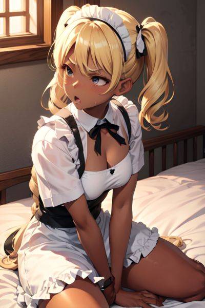 Anime Busty Small Tits 50s Age Angry Face Blonde Pigtails Hair Style Dark Skin Soft + Warm Prison Side View Spreading Legs Maid 3681601729096960909 - AI Hentai - aihentai.co on pornsimulated.com