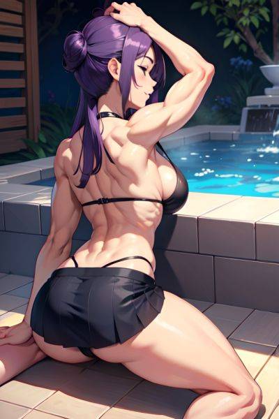 Anime Muscular Small Tits 40s Age Happy Face Purple Hair Straight Hair Style Light Skin Charcoal Hot Tub Back View Sleeping Mini Skirt 3681852986834348556 - AI Hentai - aihentai.co on pornsimulated.com
