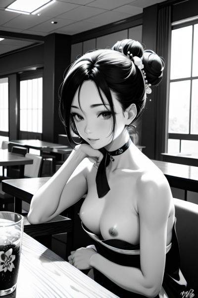 Anime Skinny Small Tits 18 Age Happy Face Ginger Hair Bun Hair Style Dark Skin Black And White Restaurant Side View Cumshot Geisha 3676939973265855918 - AI Hentai - aihentai.co on pornsimulated.com