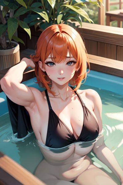 Anime Muscular Small Tits 60s Age Ahegao Face Ginger Bangs Hair Style Dark Skin Soft + Warm Hot Tub Close Up View Working Out Kimono 3676947703719579026 - AI Hentai - aihentai.co on pornsimulated.com