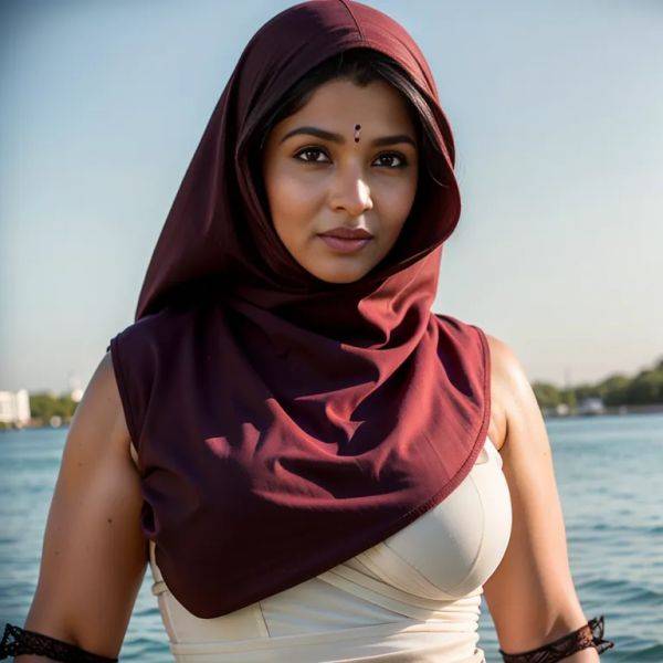 , Indian, brown skin, facial mark,woman,twenties,(RAW photo, best quality, masterpiece:1.1), (realistic, photo-realistic:1.2), ultra-detailed, ultra high res, physically-based rendering,niqab,(adult:1.5) - pornmake.ai - India on pornsimulated.com
