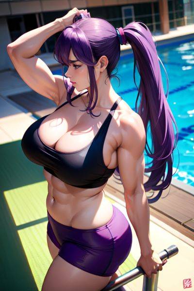 Anime Muscular Huge Boobs 50s Age Sad Face Purple Hair Straight Hair Style Light Skin Cyberpunk Pool Side View Yoga Teacher 3677597103213769200 - AI Hentai - aihentai.co on pornsimulated.com