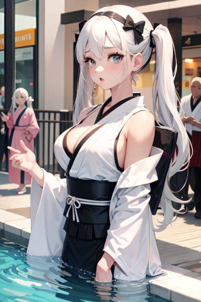 Anime Busty Small Tits 50s Age Shocked Face White Hair Pigtails Hair Style Light Skin Black And White Mall Front View Bathing Kimono 3677693740019510032 - AI Hentai - aihentai.co on pornsimulated.com