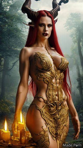 Perfect boobs nipples muscular thighs demon tail woman red AI porn - made.porn on pornsimulated.com