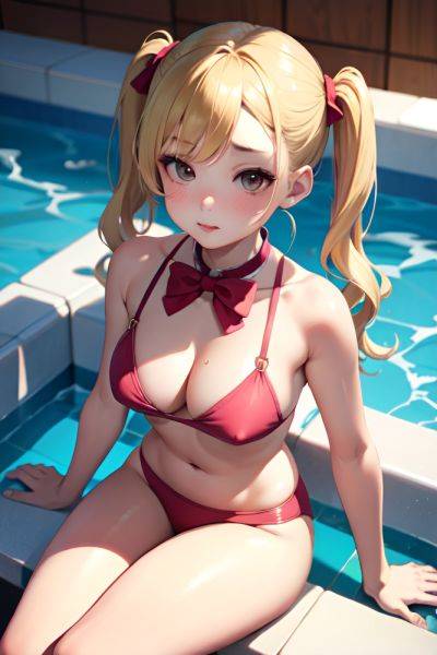 Anime Busty Small Tits 40s Age Pouting Lips Face Blonde Pigtails Hair Style Light Skin Comic Hot Tub Front View Sleeping Schoolgirl 3677832896921669316 - AI Hentai - aihentai.co on pornsimulated.com