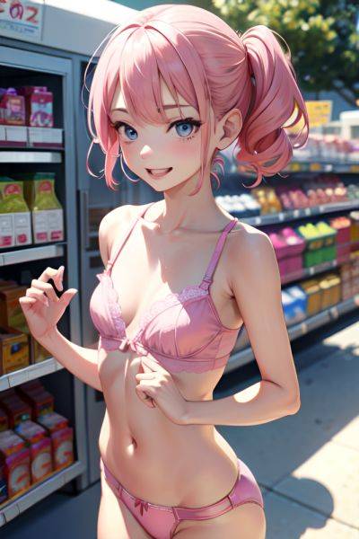 Anime Skinny Small Tits 18 Age Happy Face Pink Hair Slicked Hair Style Light Skin Soft Anime Grocery Front View On Back Lingerie 3681934161179622300 - AI Hentai - aihentai.co on pornsimulated.com