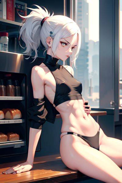 Anime Skinny Small Tits 30s Age Angry Face White Hair Ponytail Hair Style Light Skin Cyberpunk Cafe Side View Spreading Legs Schoolgirl 3682011469067192692 - AI Hentai - aihentai.co on pornsimulated.com