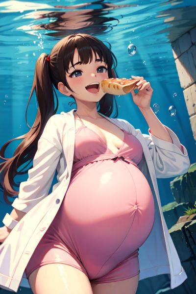 Anime Pregnant Small Tits 18 Age Laughing Face Brunette Pigtails Hair Style Light Skin Comic Underwater Close Up View Eating Bathrobe 3682034663415499790 - AI Hentai - aihentai.co on pornsimulated.com