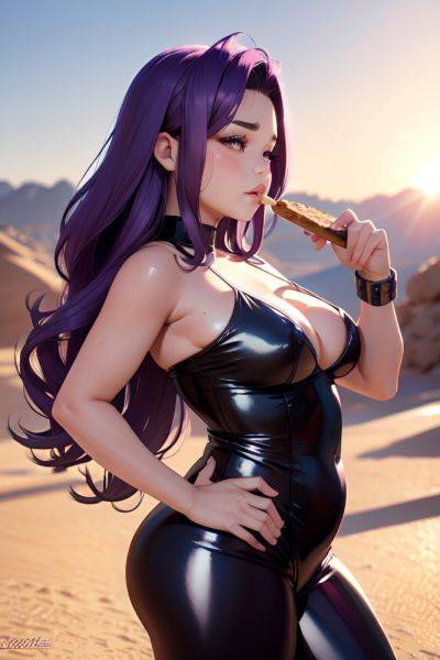 Anime Chubby Small Tits 20s Age Pouting Lips Face Purple Hair Slicked Hair Style Light Skin 3d Desert Side View Eating Latex 3683913282115351009 - AI Hentai - aihentai.co on pornsimulated.com