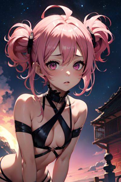 Anime Busty Small Tits 40s Age Sad Face Pink Hair Messy Hair Style Dark Skin Dark Fantasy Moon Front View Plank Goth 3683944204355642126 - AI Hentai - aihentai.co on pornsimulated.com