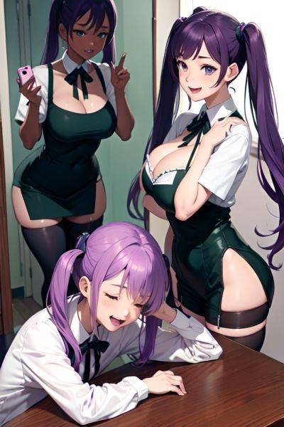 Anime Busty Small Tits 50s Age Laughing Face Purple Hair Pigtails Hair Style Dark Skin Mirror Selfie Meadow Side View Sleeping Stockings 3684013784888686795 - AI Hentai - aihentai.co on pornsimulated.com