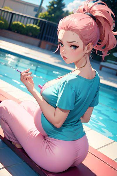 Anime Pregnant Small Tits 80s Age Pouting Lips Face Pink Hair Slicked Hair Style Light Skin Comic Pool Back View Bending Over Pajamas 3684183862386949998 - AI Hentai - aihentai.co on pornsimulated.com