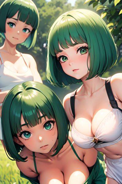 Anime Busty Small Tits 70s Age Shocked Face Green Hair Bobcut Hair Style Dark Skin Vintage Meadow Front View Bending Over Teacher 3684323023249929188 - AI Hentai - aihentai.co on pornsimulated.com