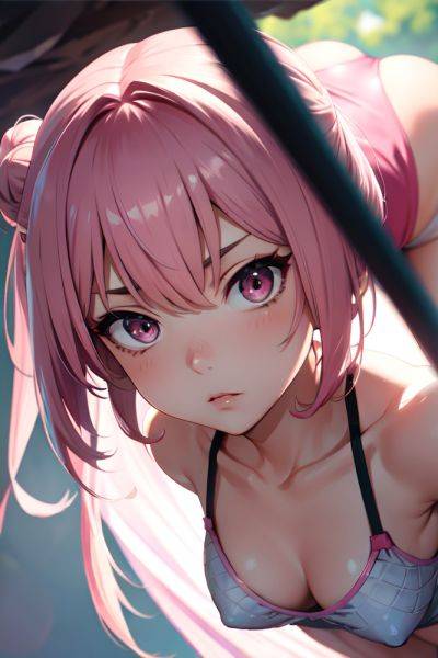 Anime Skinny Small Tits 50s Age Serious Face Pink Hair Hair Bun Hair Style Light Skin Soft + Warm Cave Close Up View Yoga Fishnet 3684396465532625674 - AI Hentai - aihentai.co on pornsimulated.com