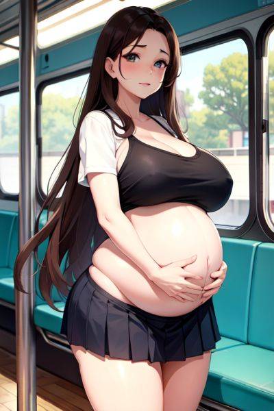 Anime Pregnant Huge Boobs 50s Age Seductive Face Brunette Straight Hair Style Light Skin Watercolor Bus Back View Eating Schoolgirl 3684601333187131462 - AI Hentai - aihentai.co on pornsimulated.com