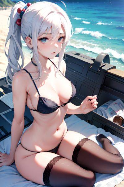 Anime Busty Small Tits 40s Age Serious Face White Hair Messy Hair Style Light Skin Film Photo Beach Close Up View Sleeping Stockings 3684837129063093823 - AI Hentai - aihentai.co on pornsimulated.com