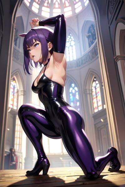 Anime Muscular Small Tits 70s Age Angry Face Purple Hair Bangs Hair Style Light Skin Charcoal Church Side View Bending Over Latex 3684833261463925834 - AI Hentai - aihentai.co on pornsimulated.com