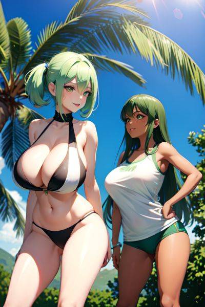 Anime Skinny Huge Boobs 60s Age Laughing Face Green Hair Straight Hair Style Dark Skin Comic Oasis Front View Working Out Teacher 3685011075259421468 - AI Hentai - aihentai.co on pornsimulated.com