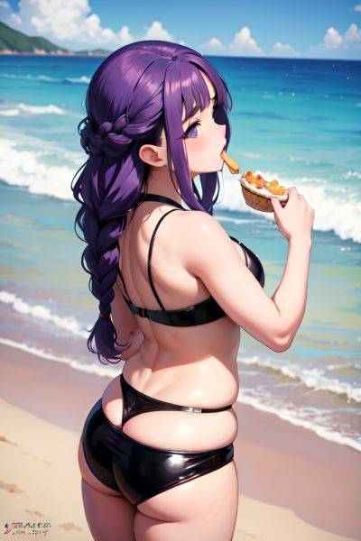 Anime Chubby Small Tits 18 Age Pouting Lips Face Purple Hair Braided Hair Style Light Skin Film Photo Beach Back View Eating Latex 3685084519165272211 - AI Hentai - aihentai.co on pornsimulated.com