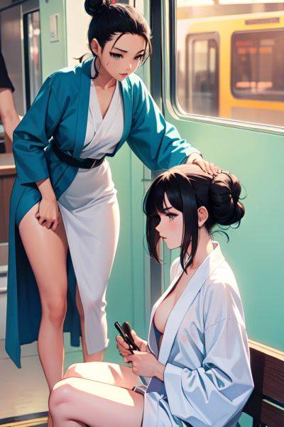 Anime Skinny Small Tits 80s Age Seductive Face Black Hair Hair Bun Hair Style Light Skin Illustration Train Side View Massage Bathrobe 3685138635753755921 - AI Hentai - aihentai.co on pornsimulated.com