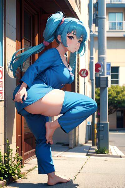 Anime Chubby Small Tits 70s Age Serious Face Blue Hair Pigtails Hair Style Light Skin 3d Street Side View Jumping Pajamas 3680314529023287806 - AI Hentai - aihentai.co on pornsimulated.com