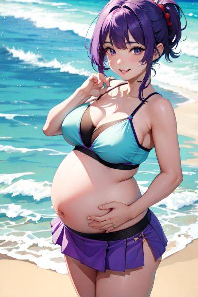 Anime Pregnant Small Tits 18 Age Happy Face Purple Hair Pixie Hair Style Light Skin Watercolor Beach Close Up View Gaming Mini Skirt 3685185019289299625 - AI Hentai - aihentai.co on pornsimulated.com