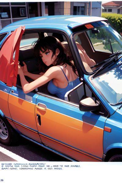 Anime Skinny Small Tits 80s Age Serious Face Brunette Messy Hair Style Dark Skin Comic Car Back View Sleeping Schoolgirl 3685188886907404962 - AI Hentai - aihentai.co on pornsimulated.com